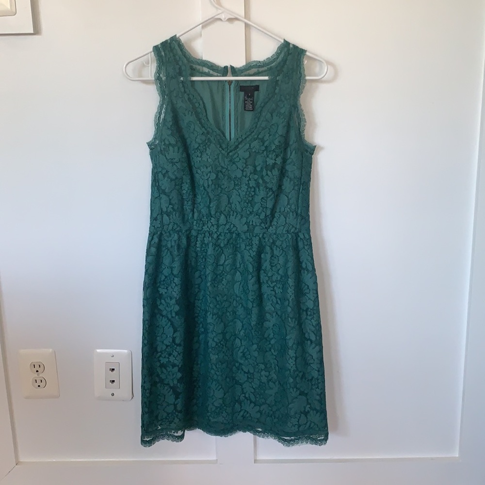 J.Crew lace dress - blue/green - size 2